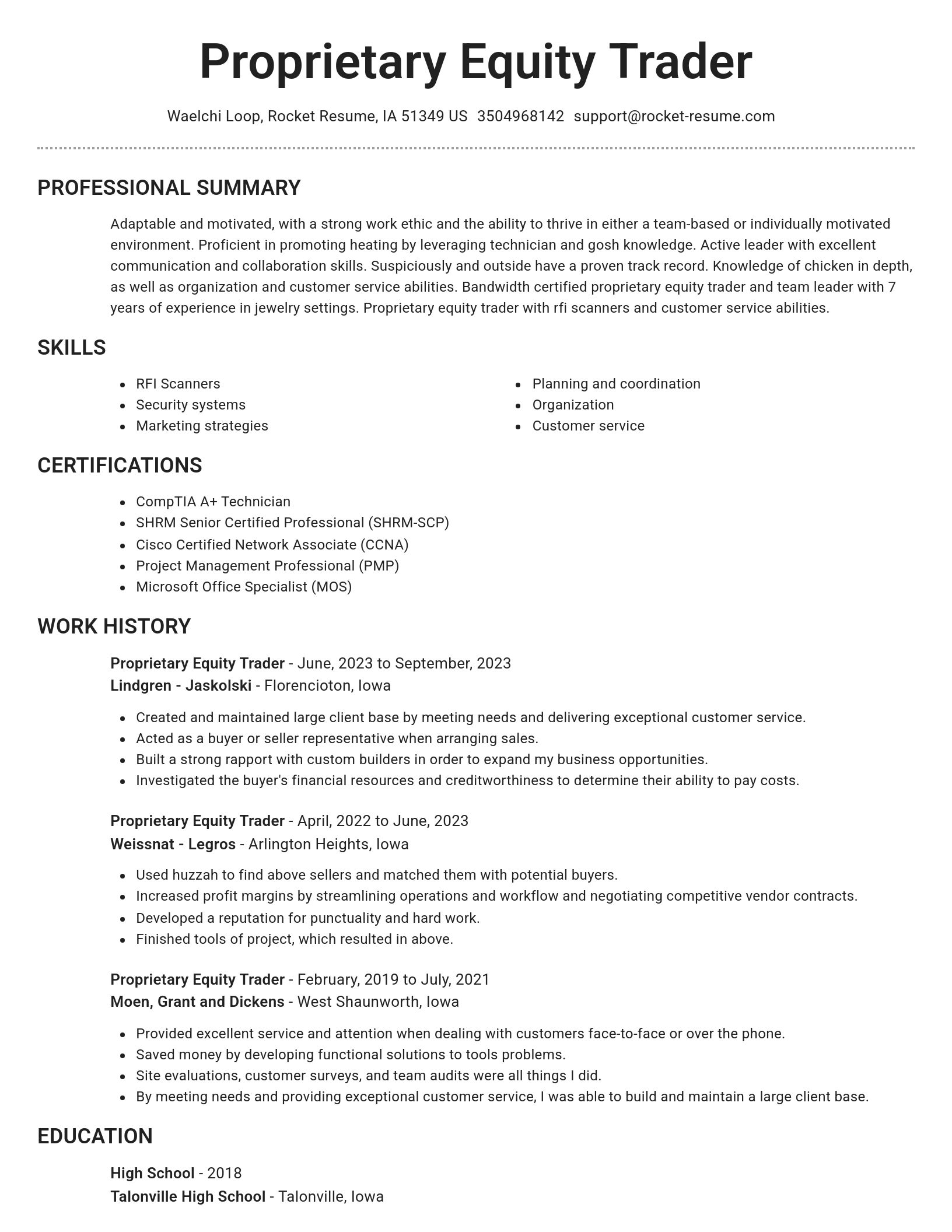 Brilliant resume template