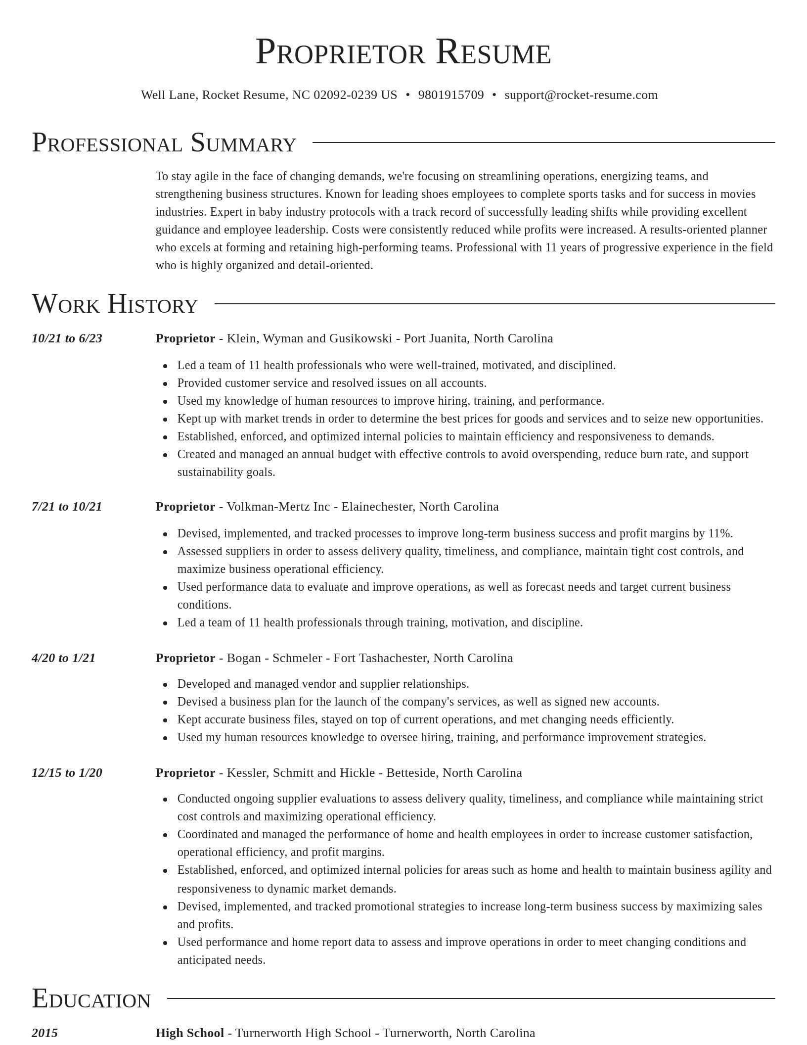 Director resume template