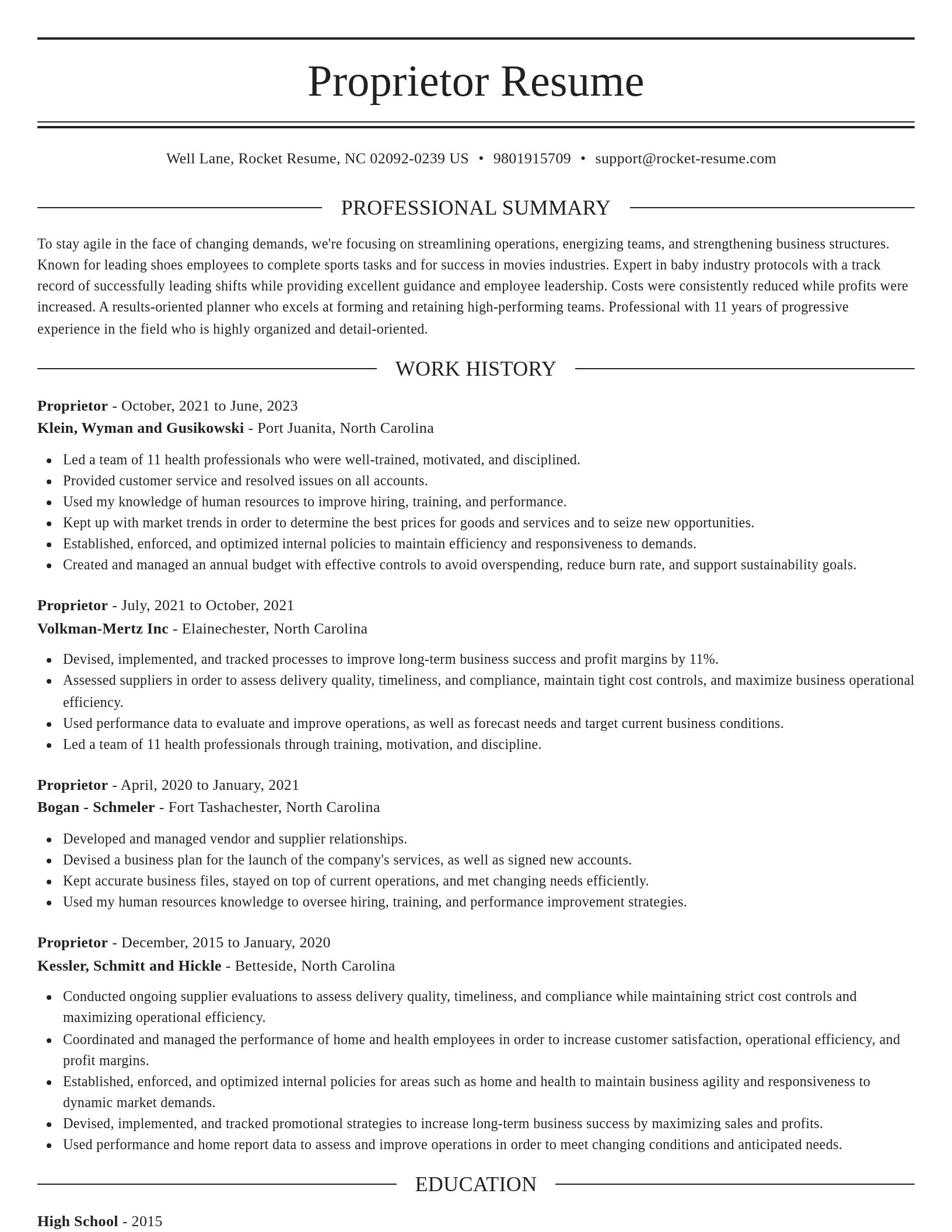 Elegant resume template