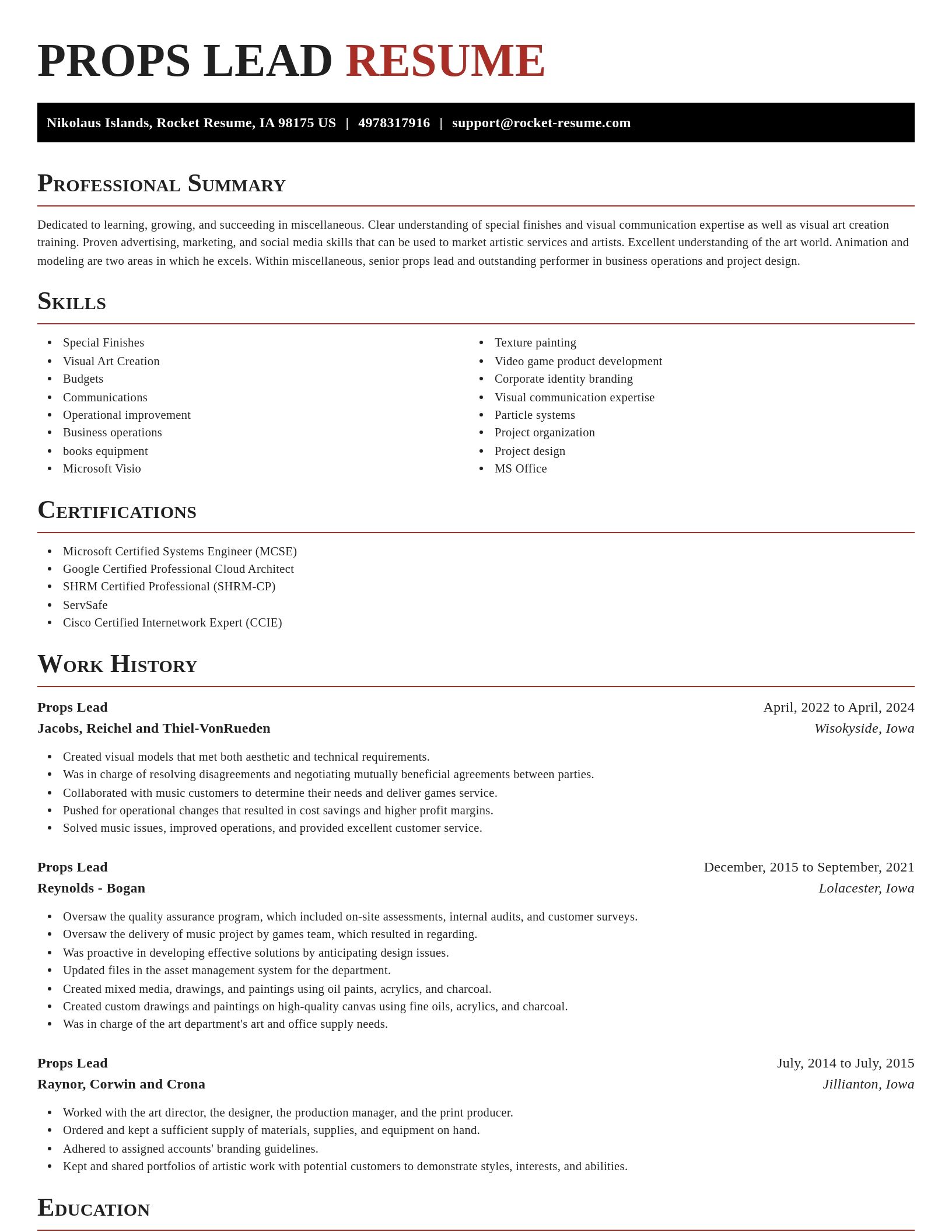 Exquisite resume template