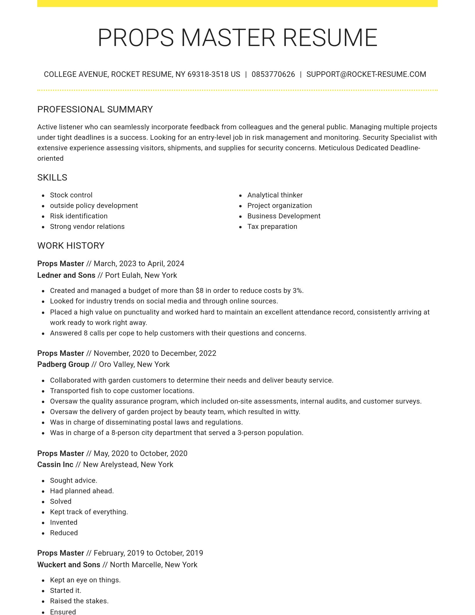 Grand resume template