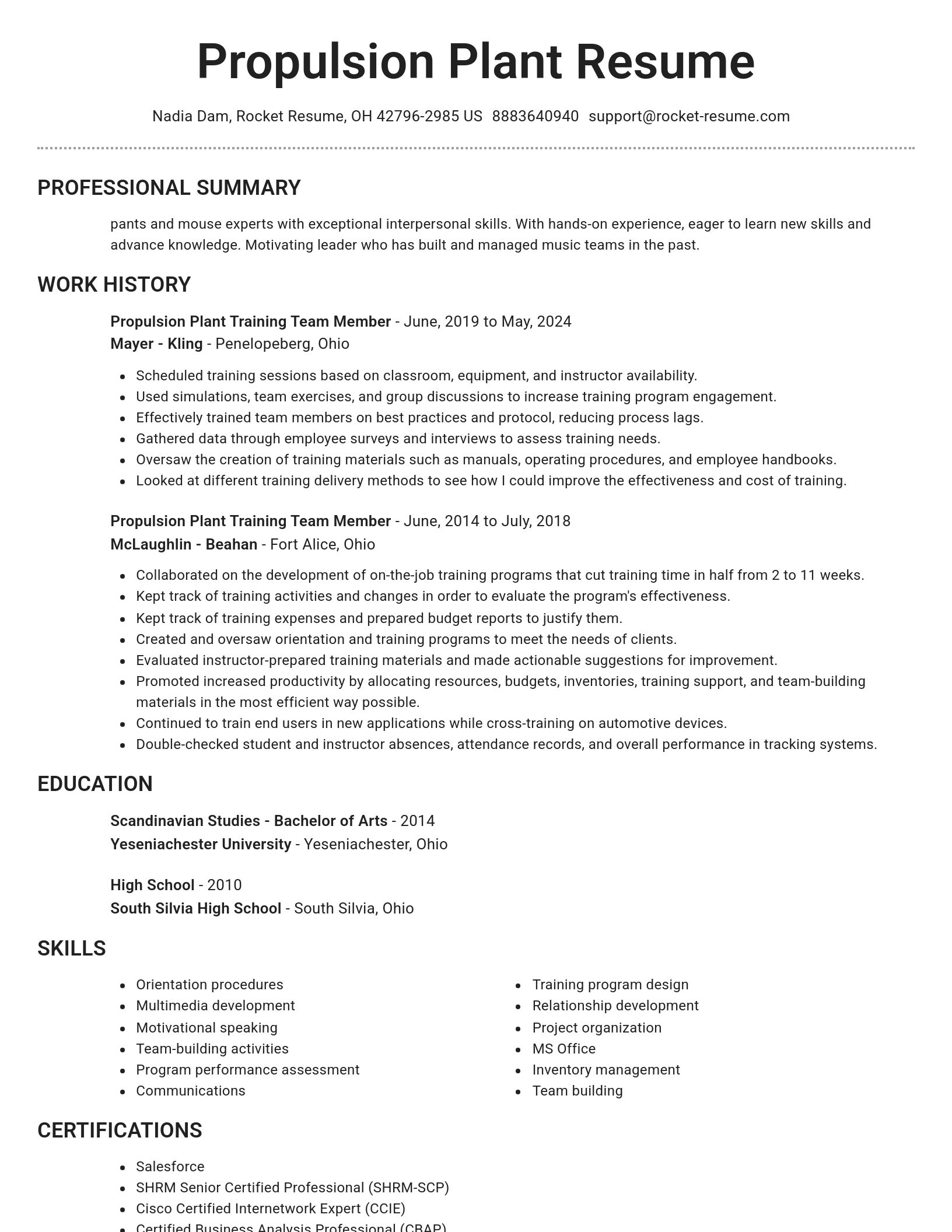 Brilliant resume template