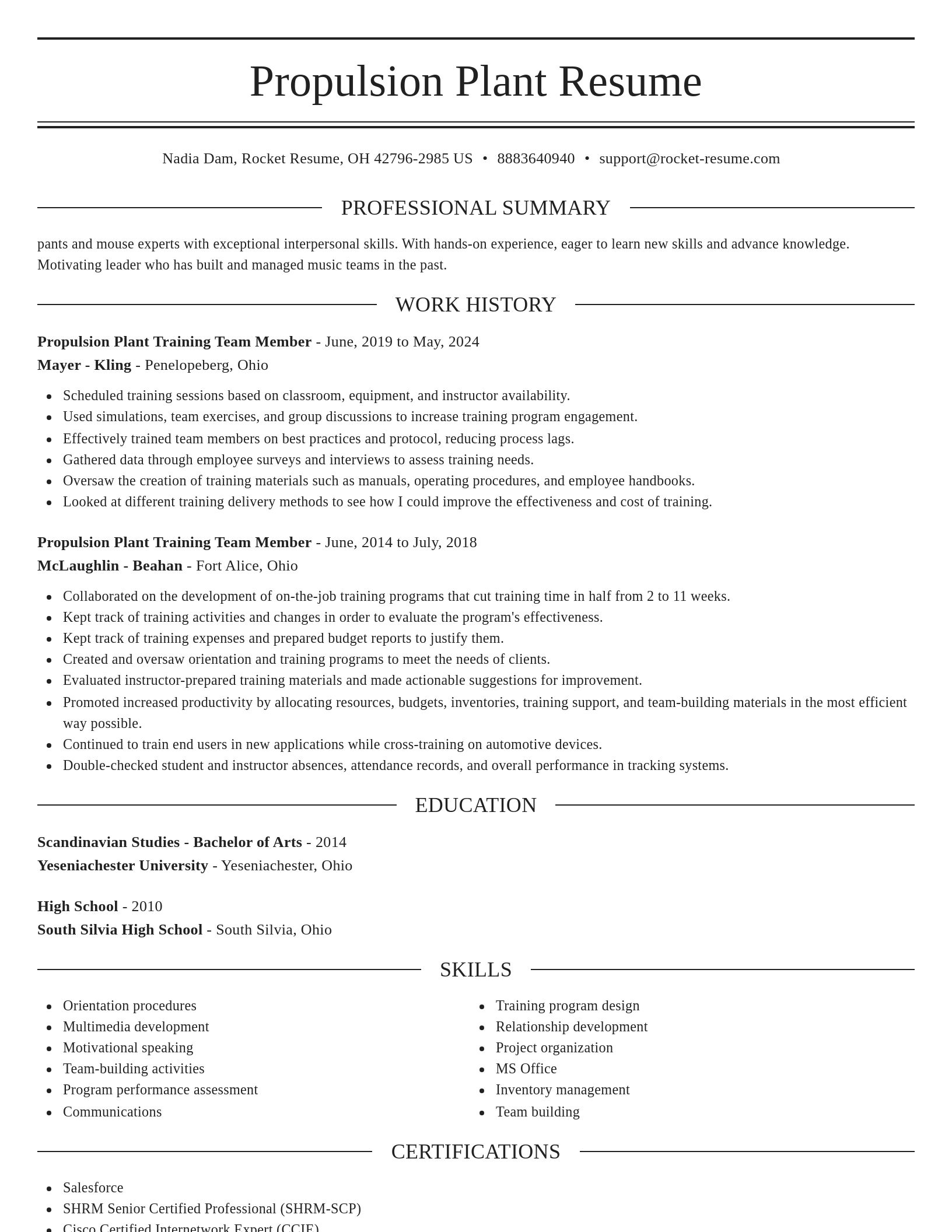 Elegant resume template