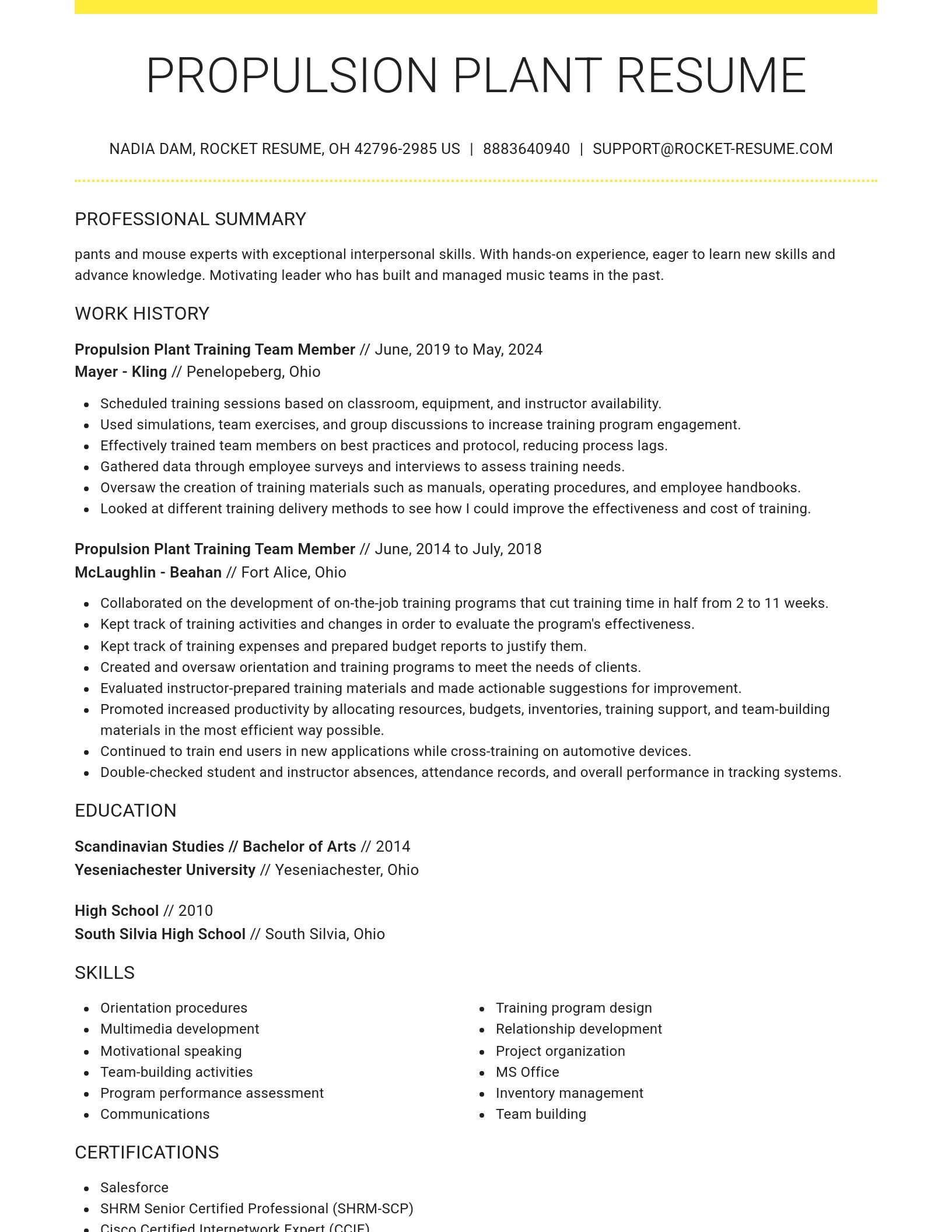 Grand resume template
