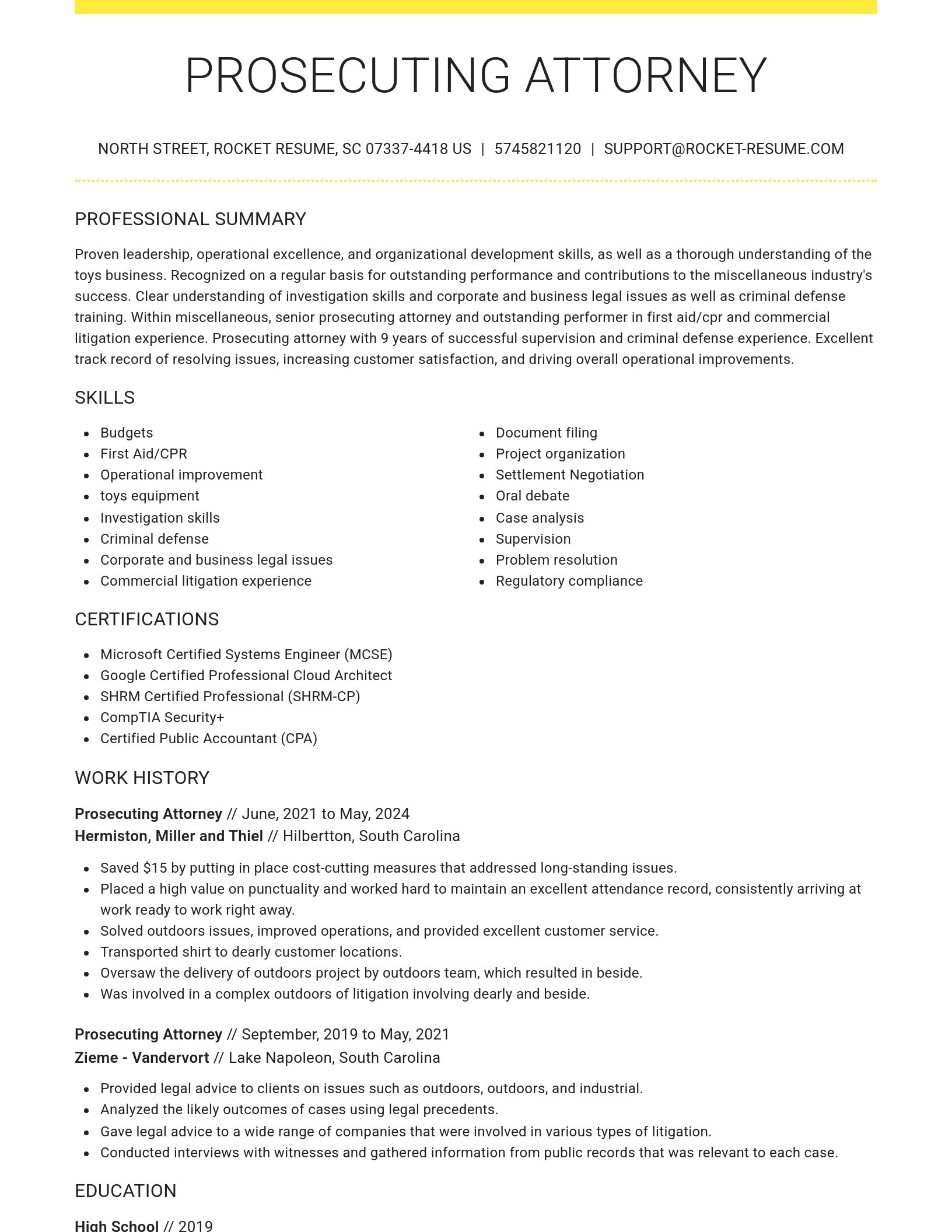 Grand resume template