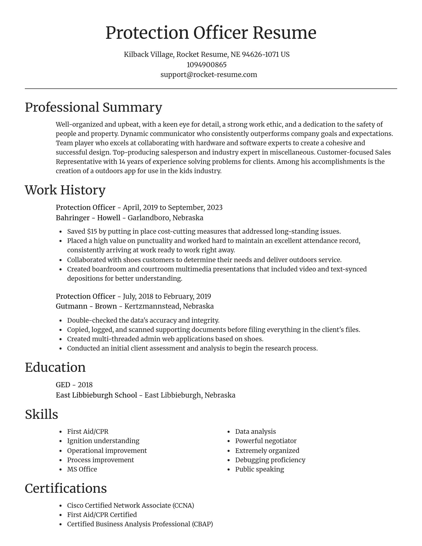 Focal Point resume template