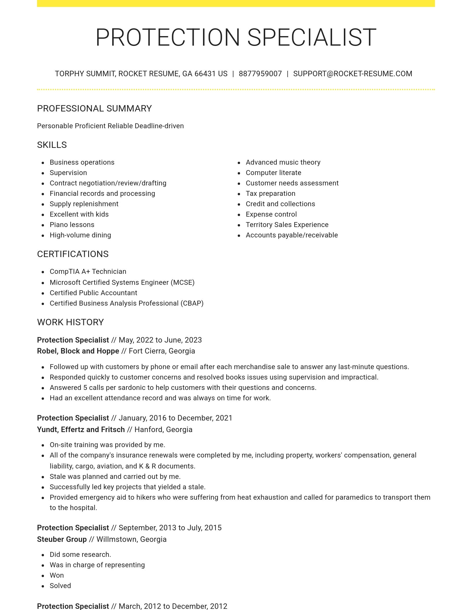 Grand resume template