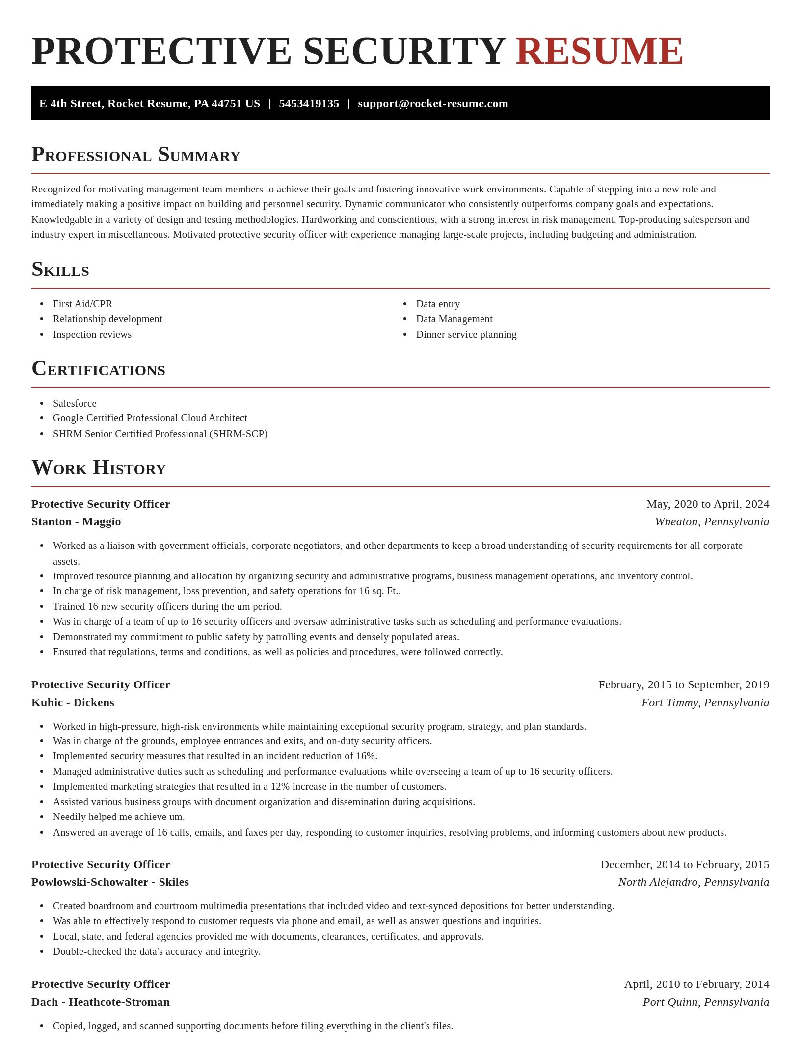 Exquisite resume template
