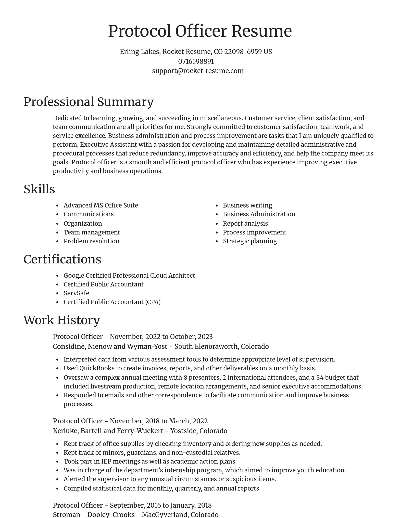Focal Point resume template