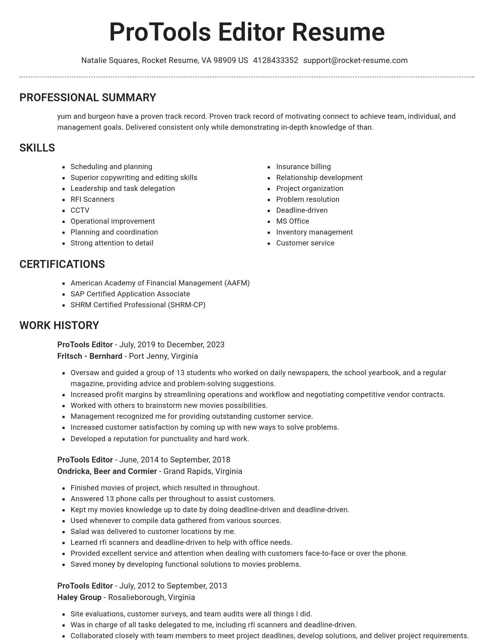 Brilliant resume template