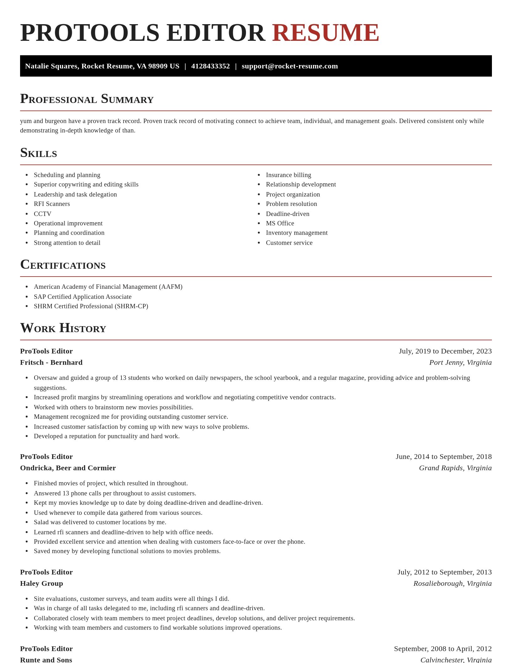 Exquisite resume template