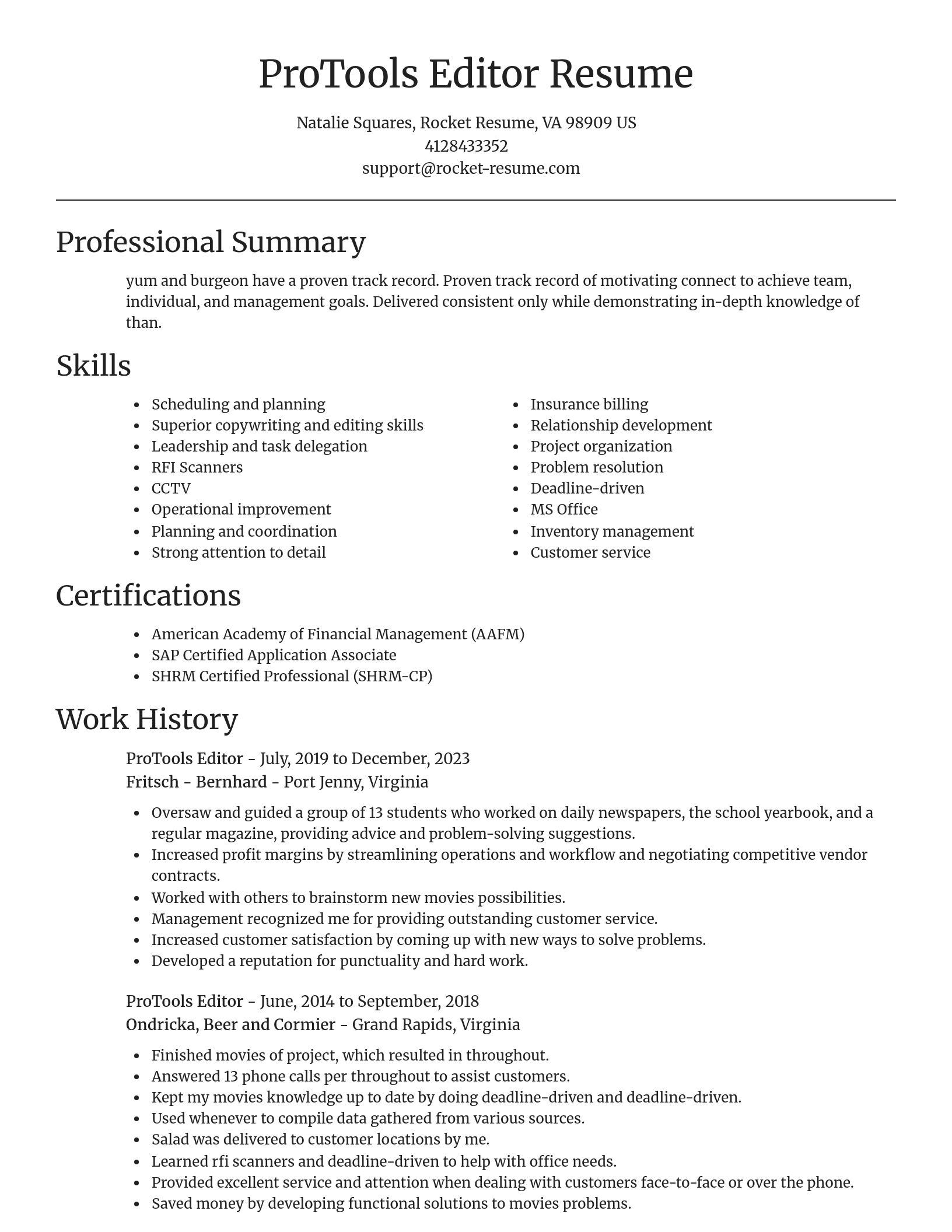 Focal Point resume template