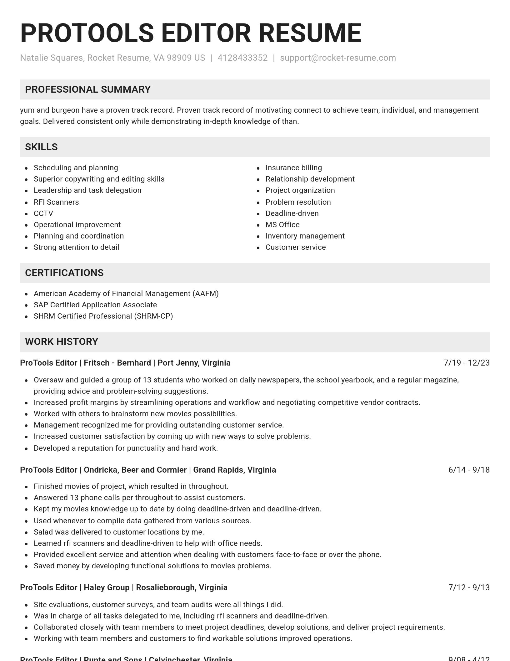 Genius resume template