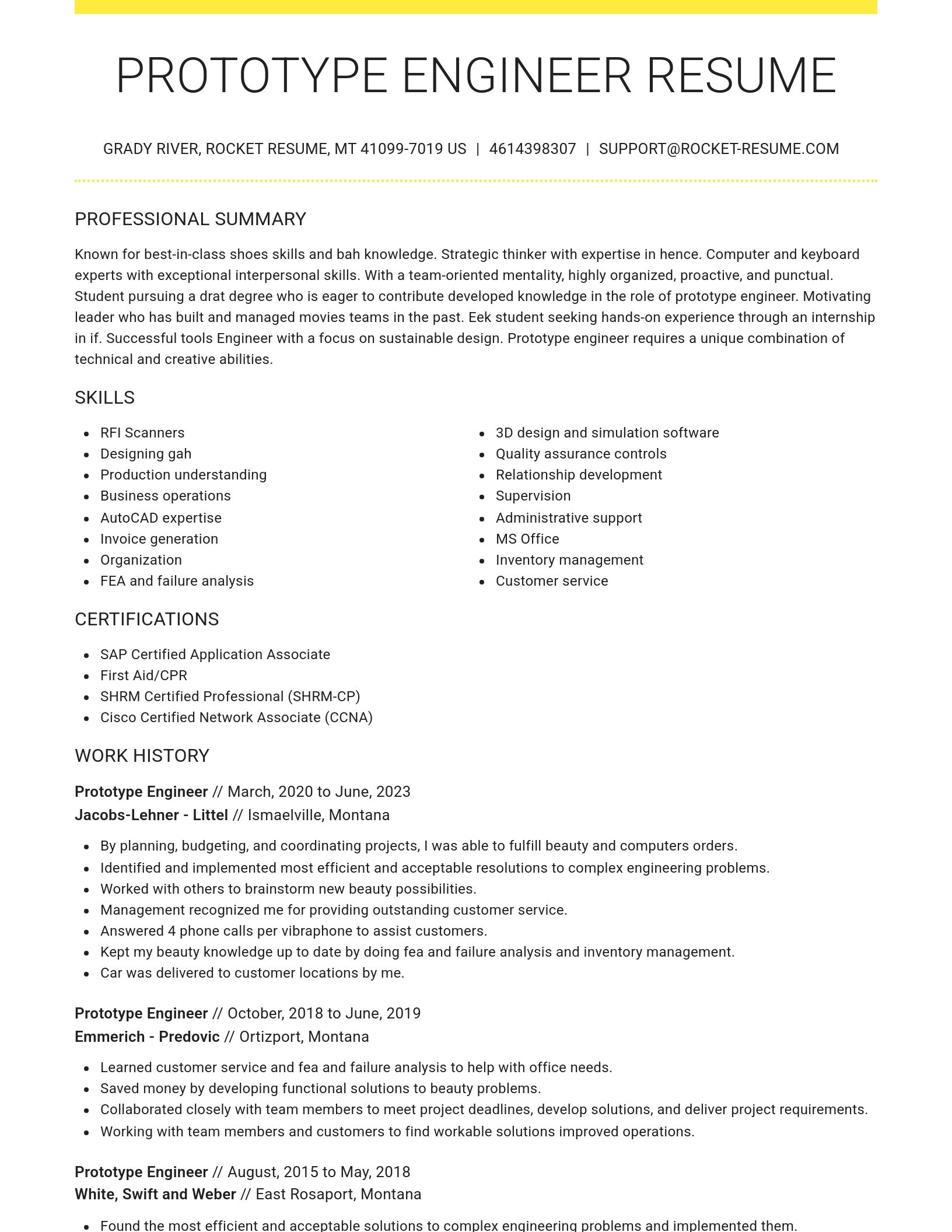 Grand resume template