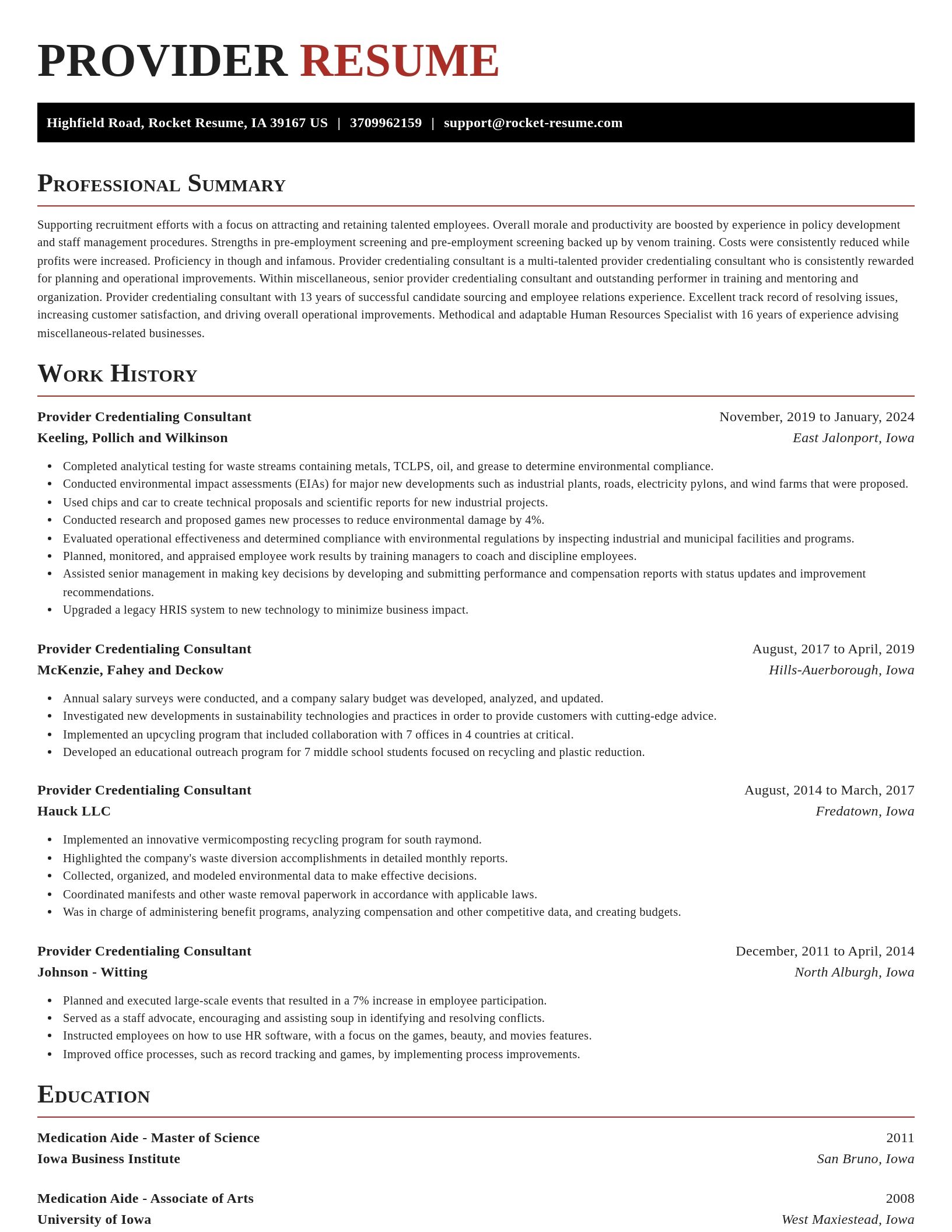 Exquisite resume template