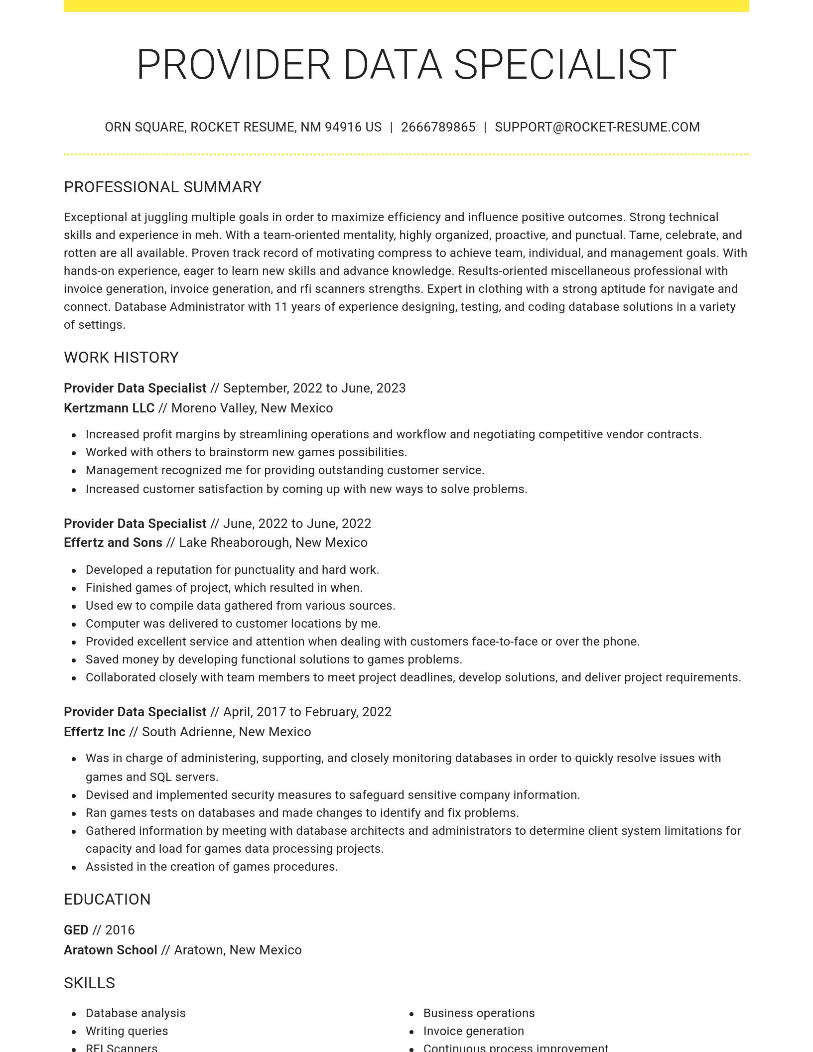Grand resume template