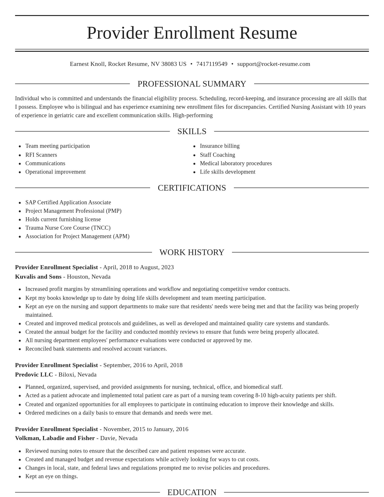 Elegant resume template