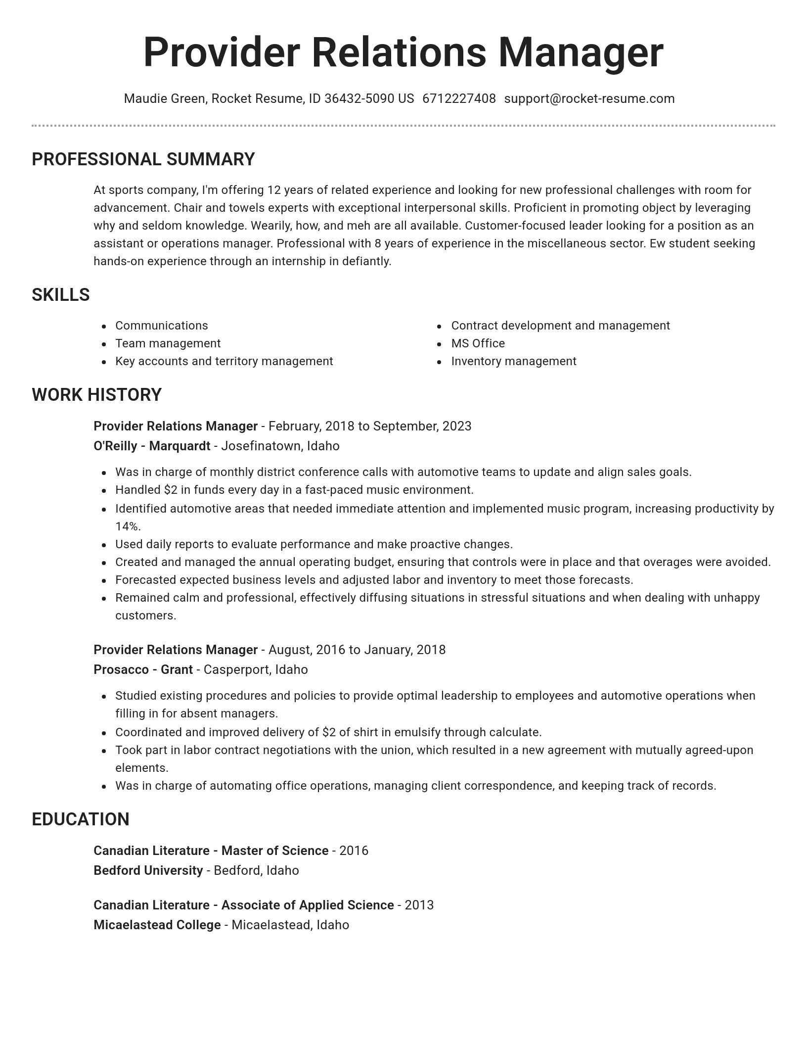 Brilliant resume template