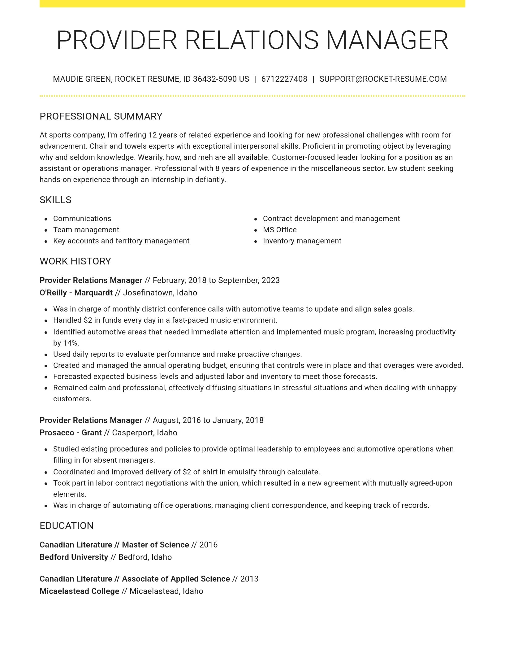 Grand resume template