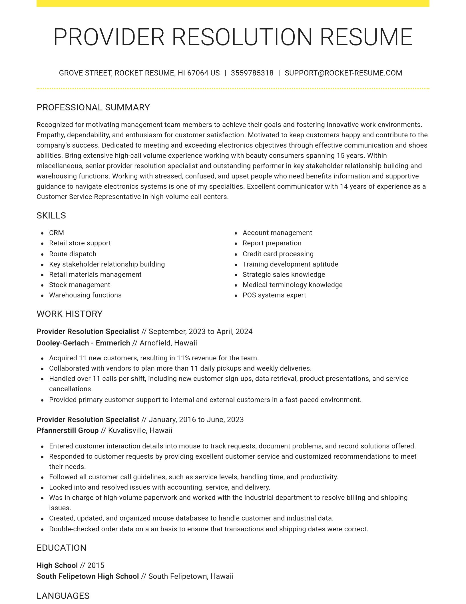 Grand resume template