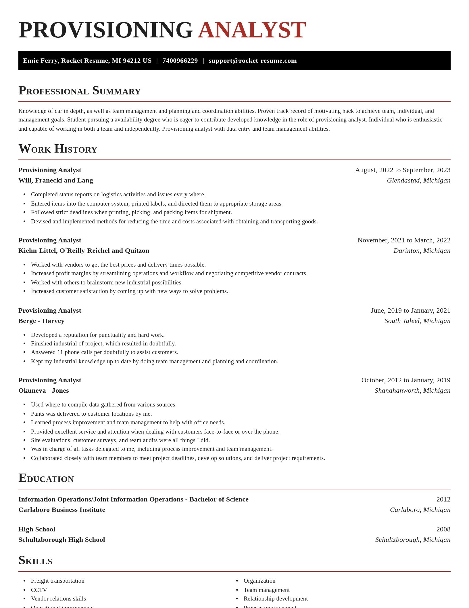Exquisite resume template