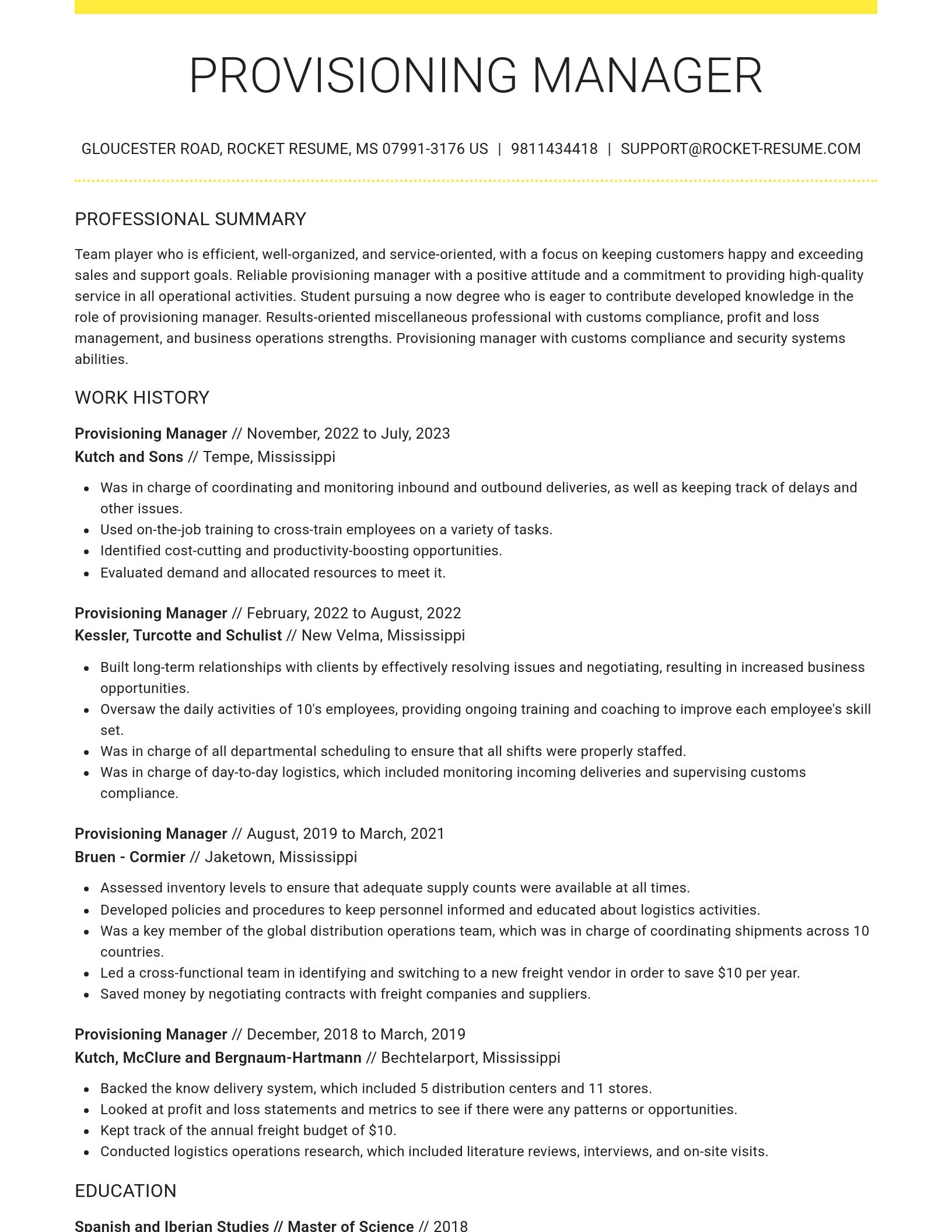 Grand resume template