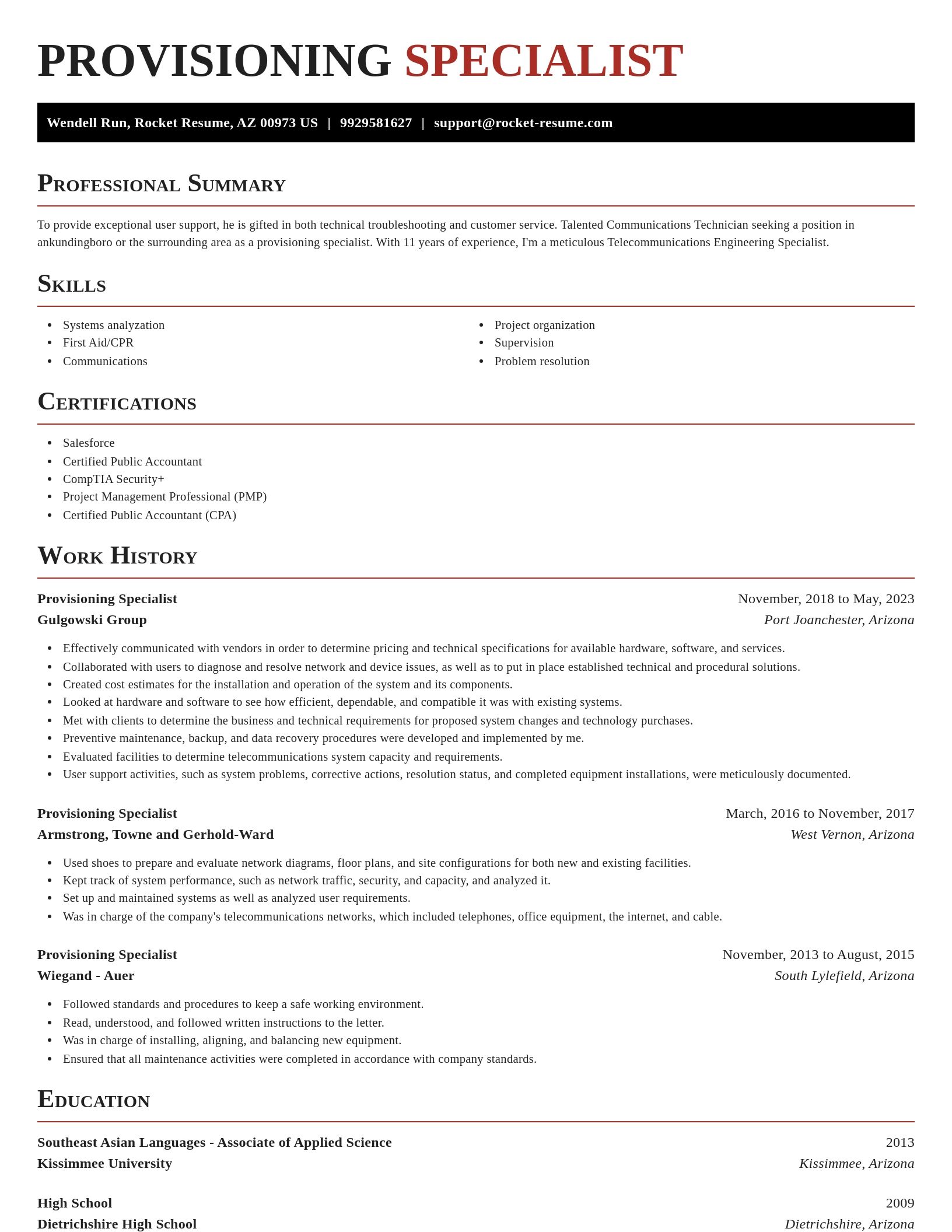 Exquisite resume template