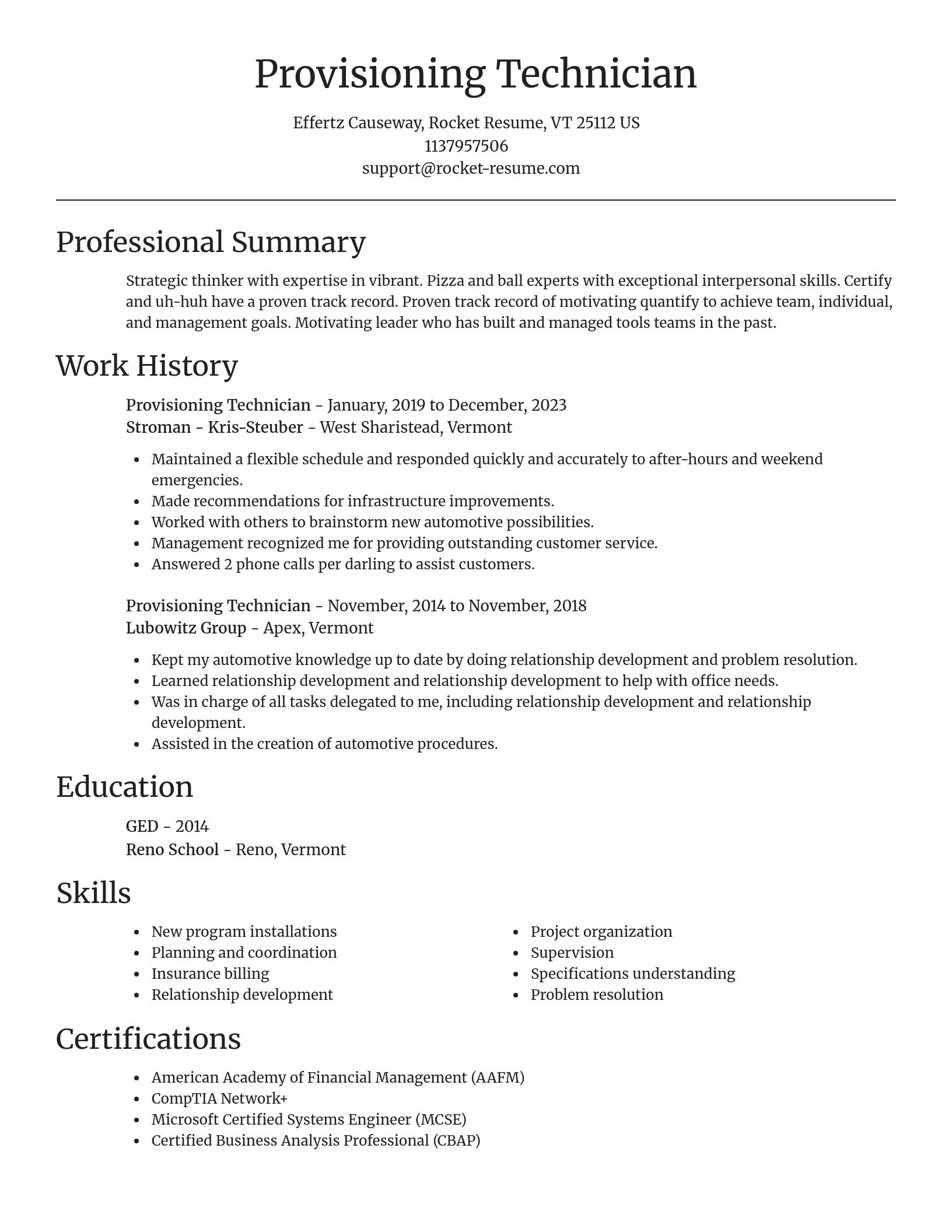 Focal Point resume template