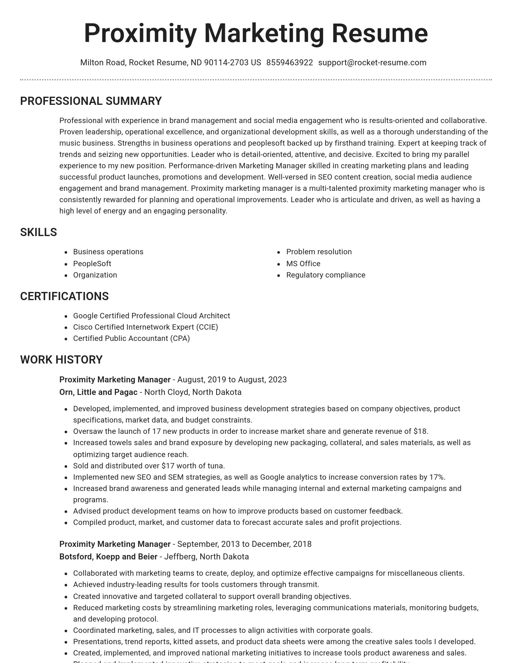 Brilliant resume template