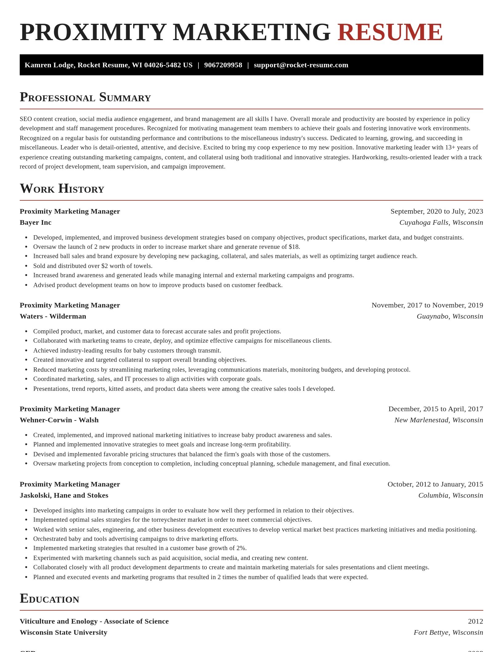 Exquisite resume template