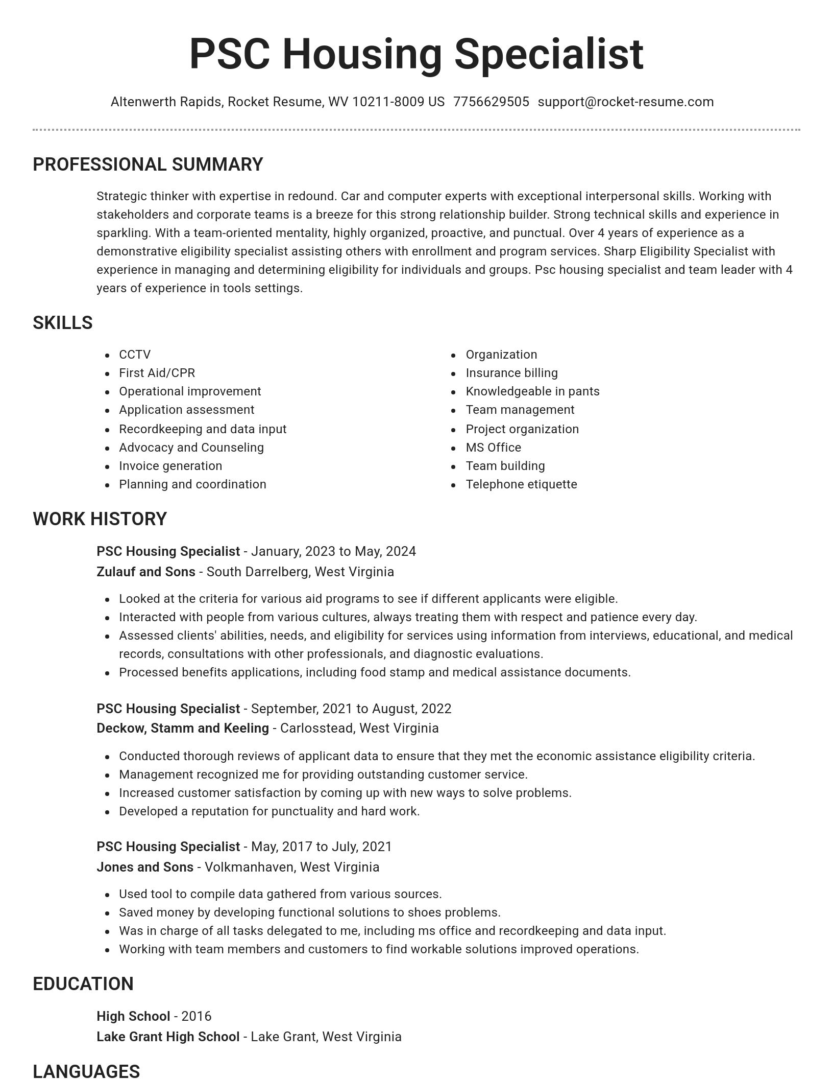 Brilliant resume template