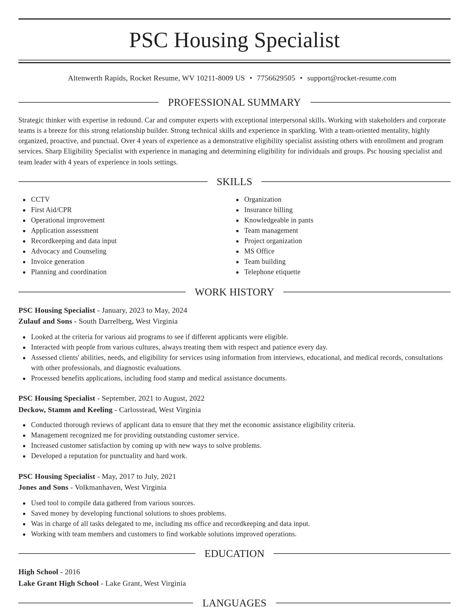 Elegant resume template