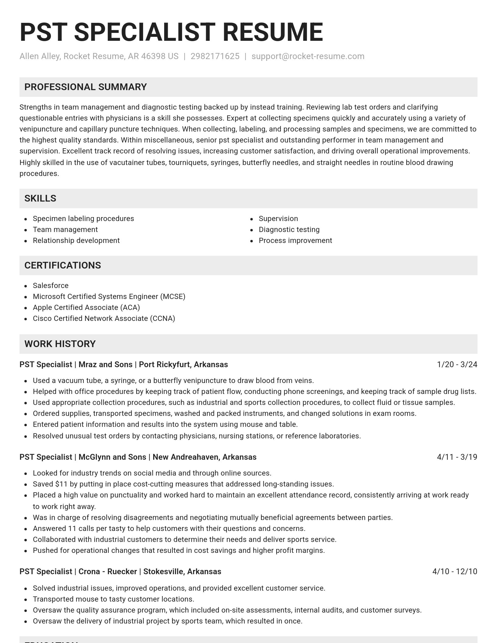 Genius resume template