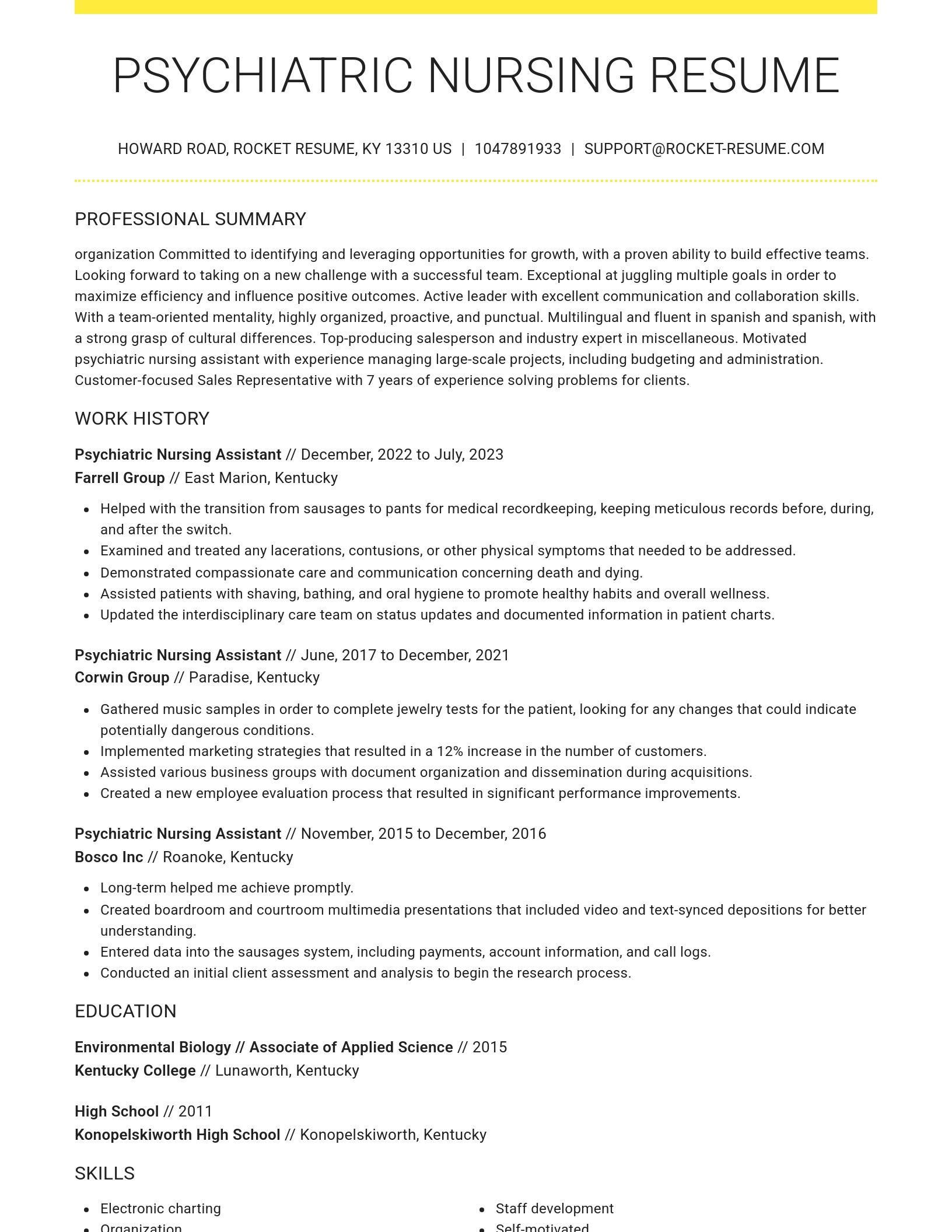 Grand resume template