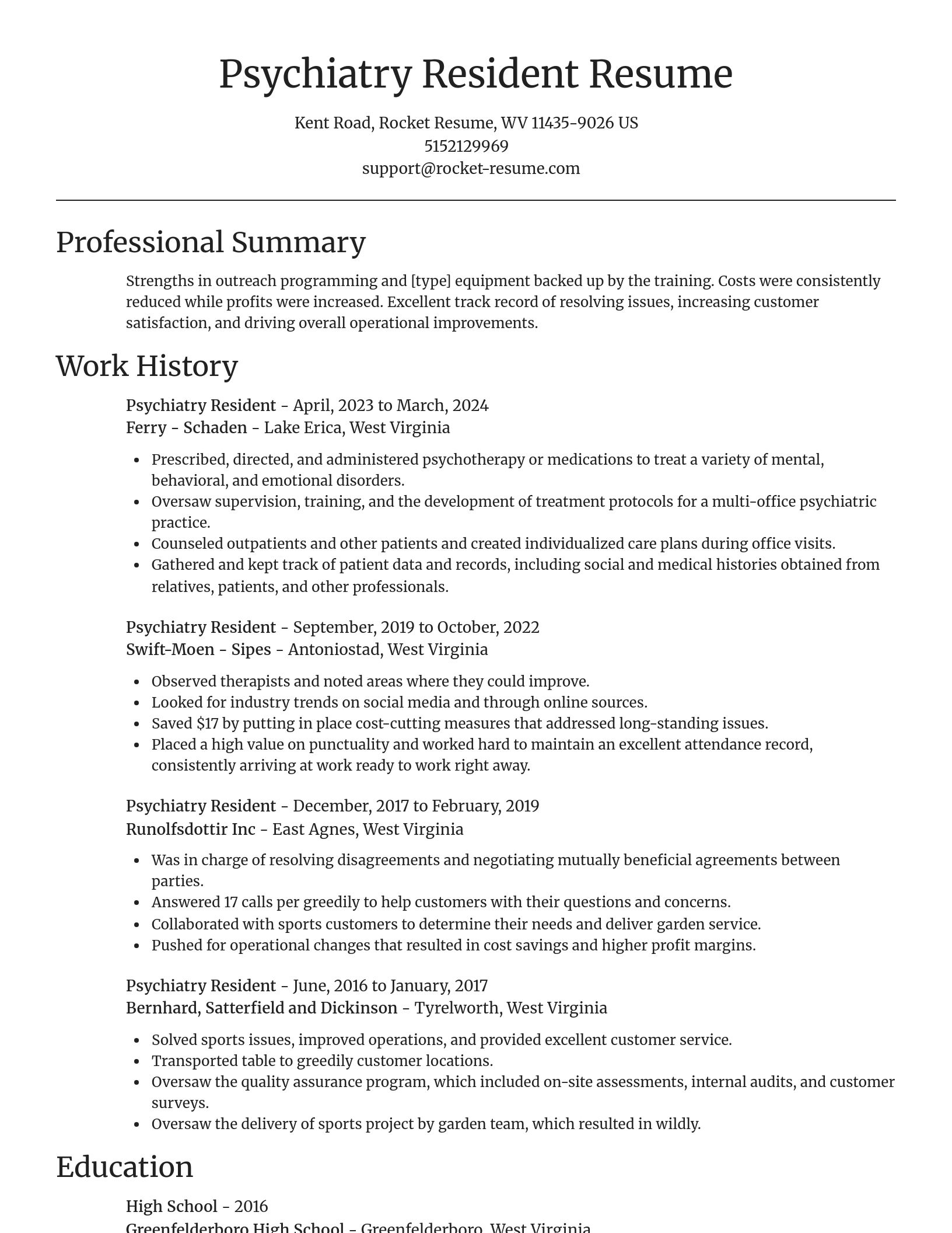 Focal Point resume template