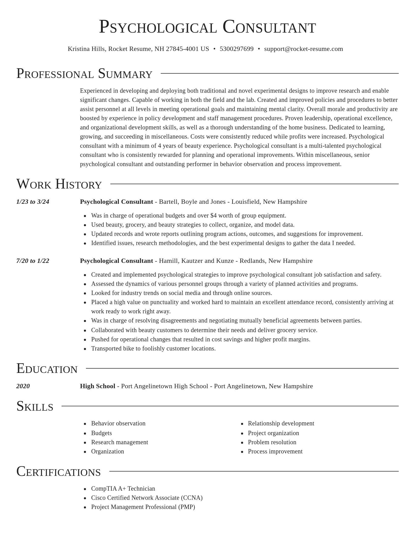 Director resume template