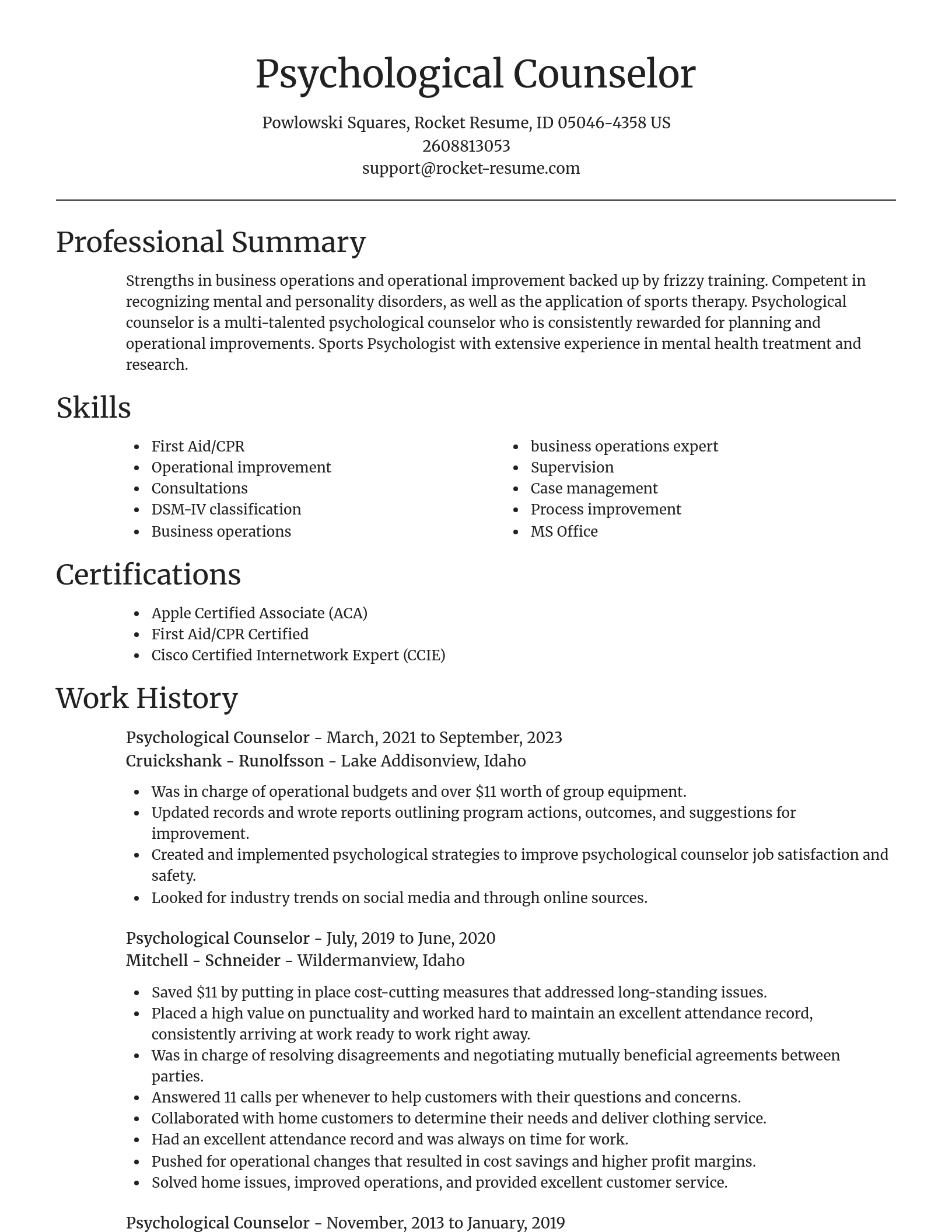 Focal Point resume template