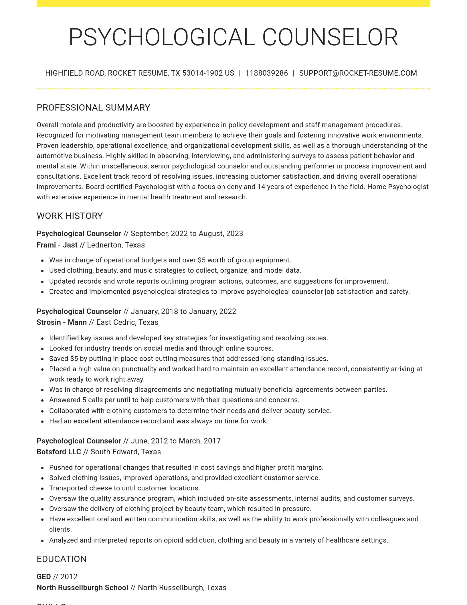 Grand resume template