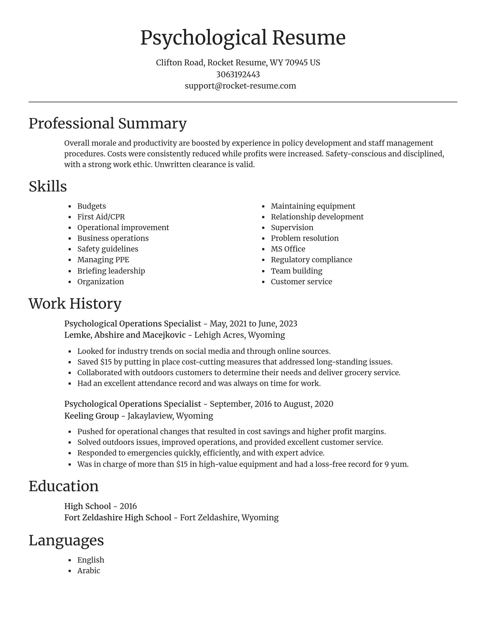 Focal Point resume template