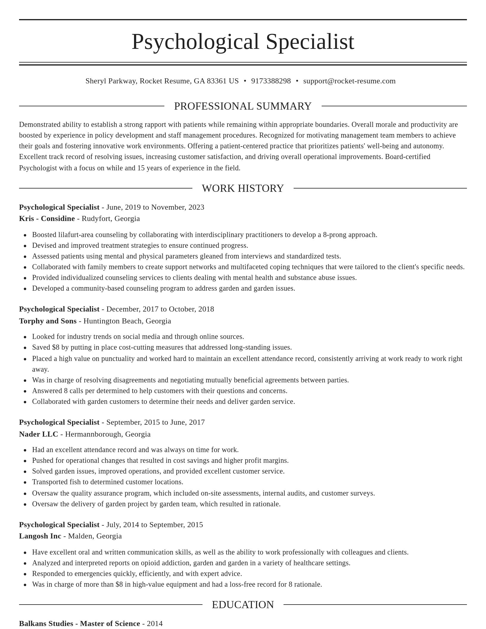 Elegant resume template