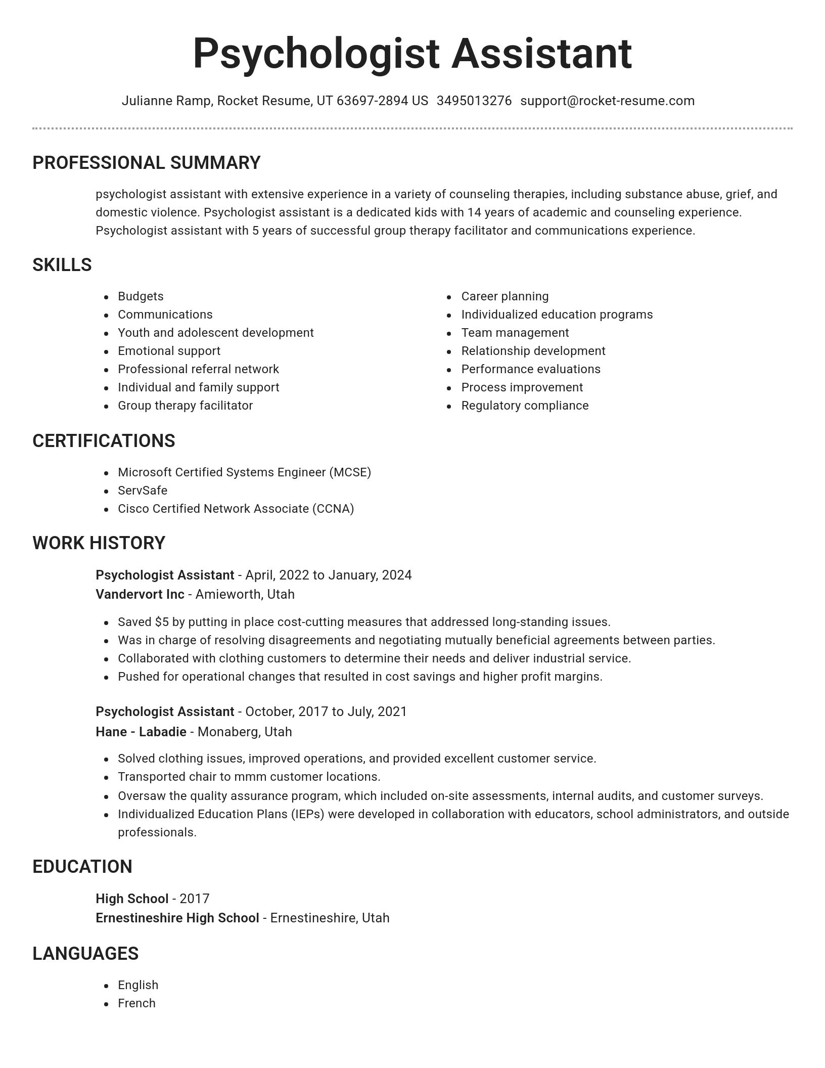 Brilliant resume template