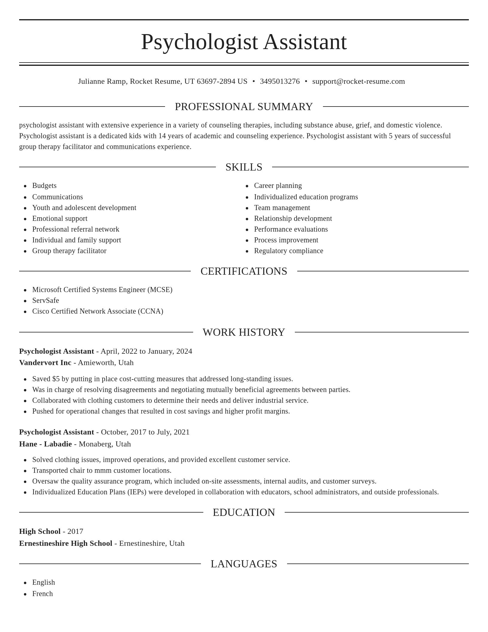 Elegant resume template