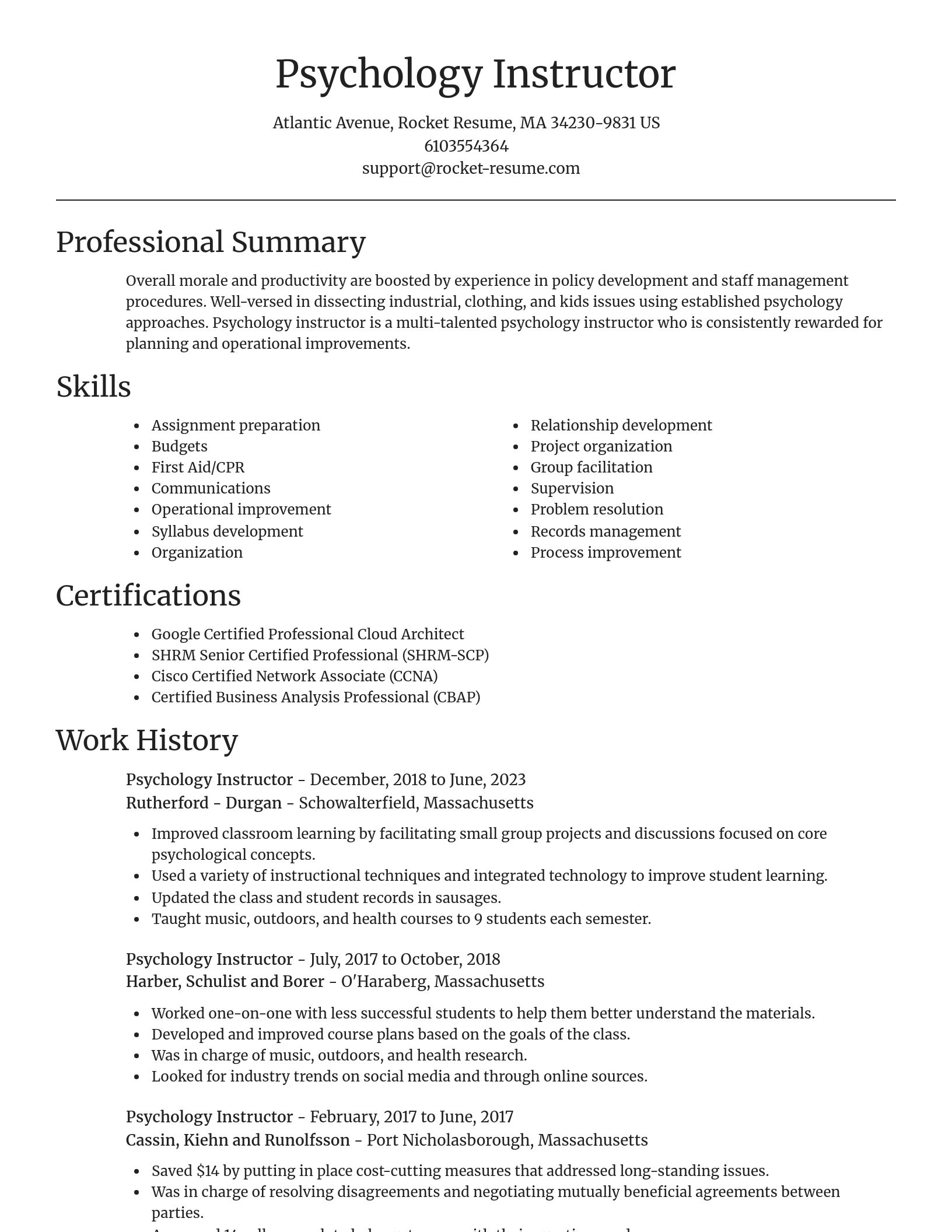 Focal Point resume template