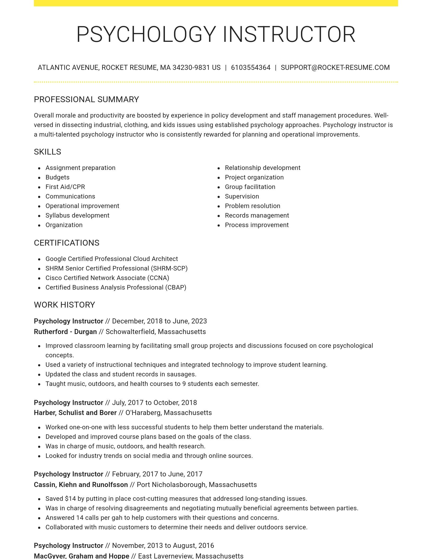 Grand resume template