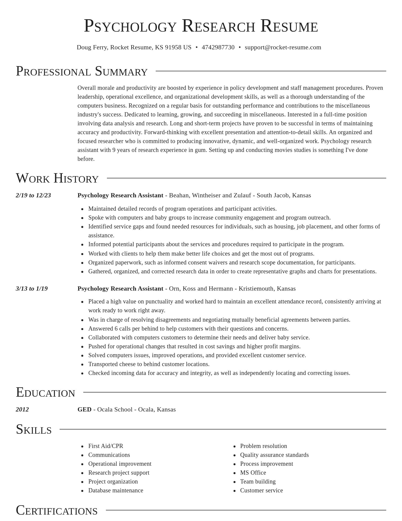 Director resume template
