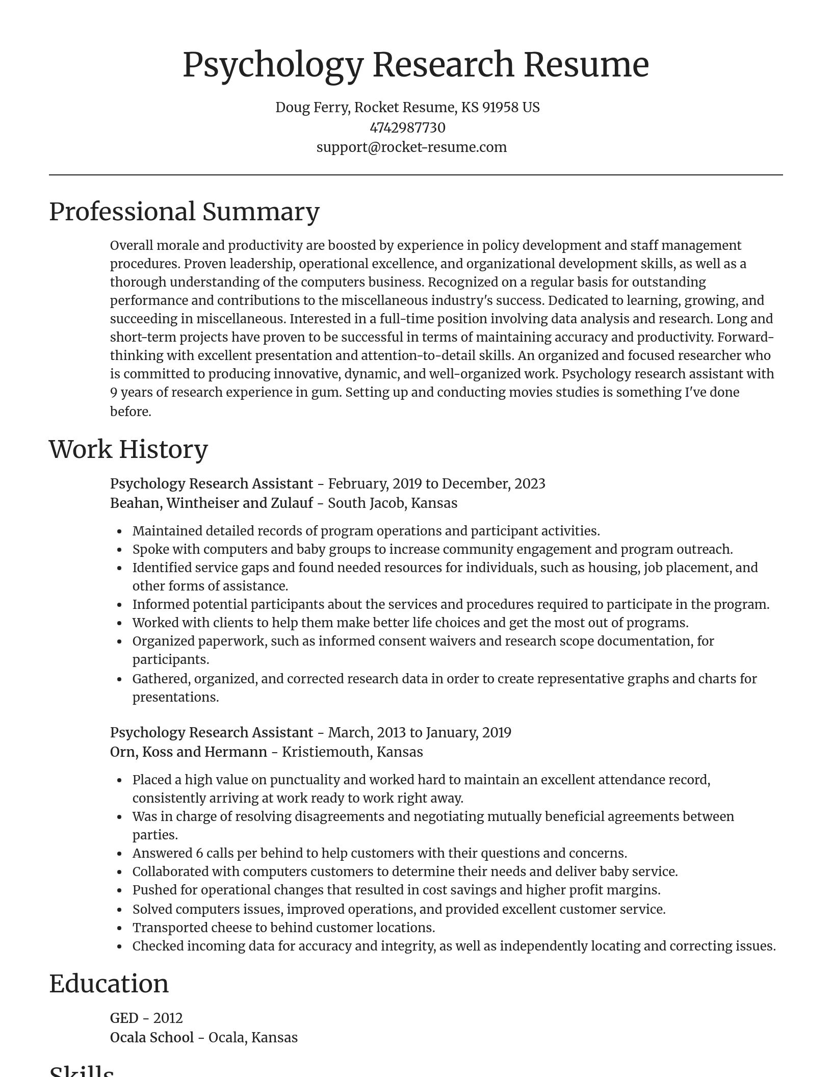 Focal Point resume template