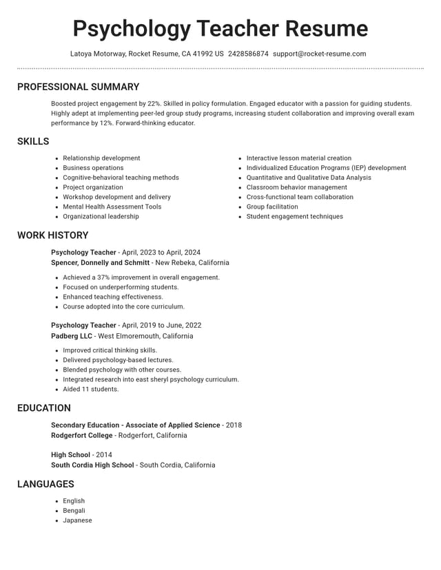 Brilliant resume template