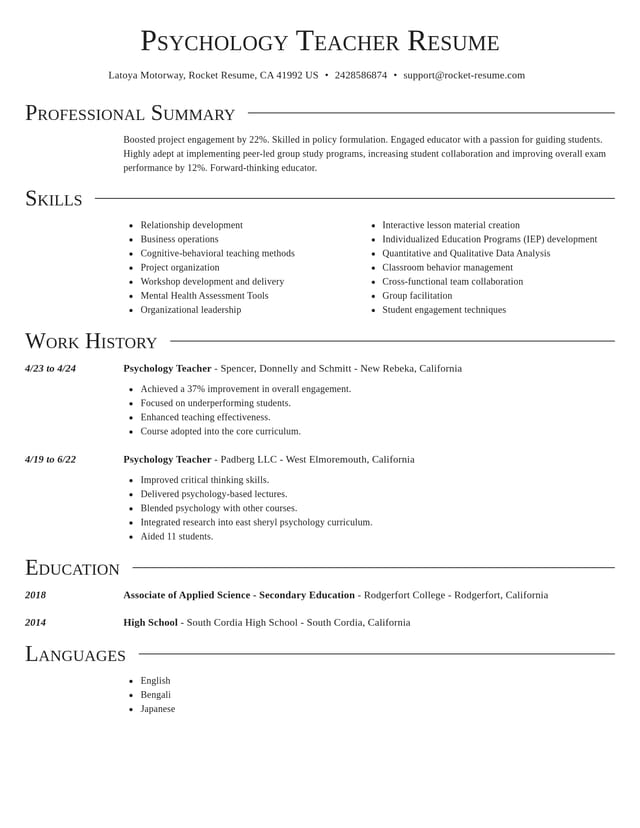 Director resume template