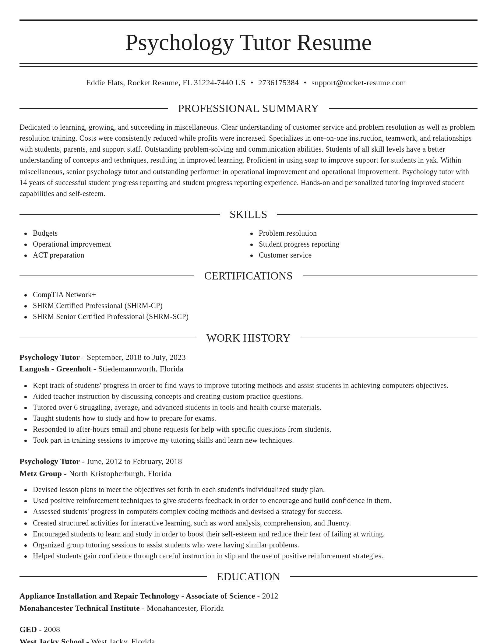 Elegant resume template