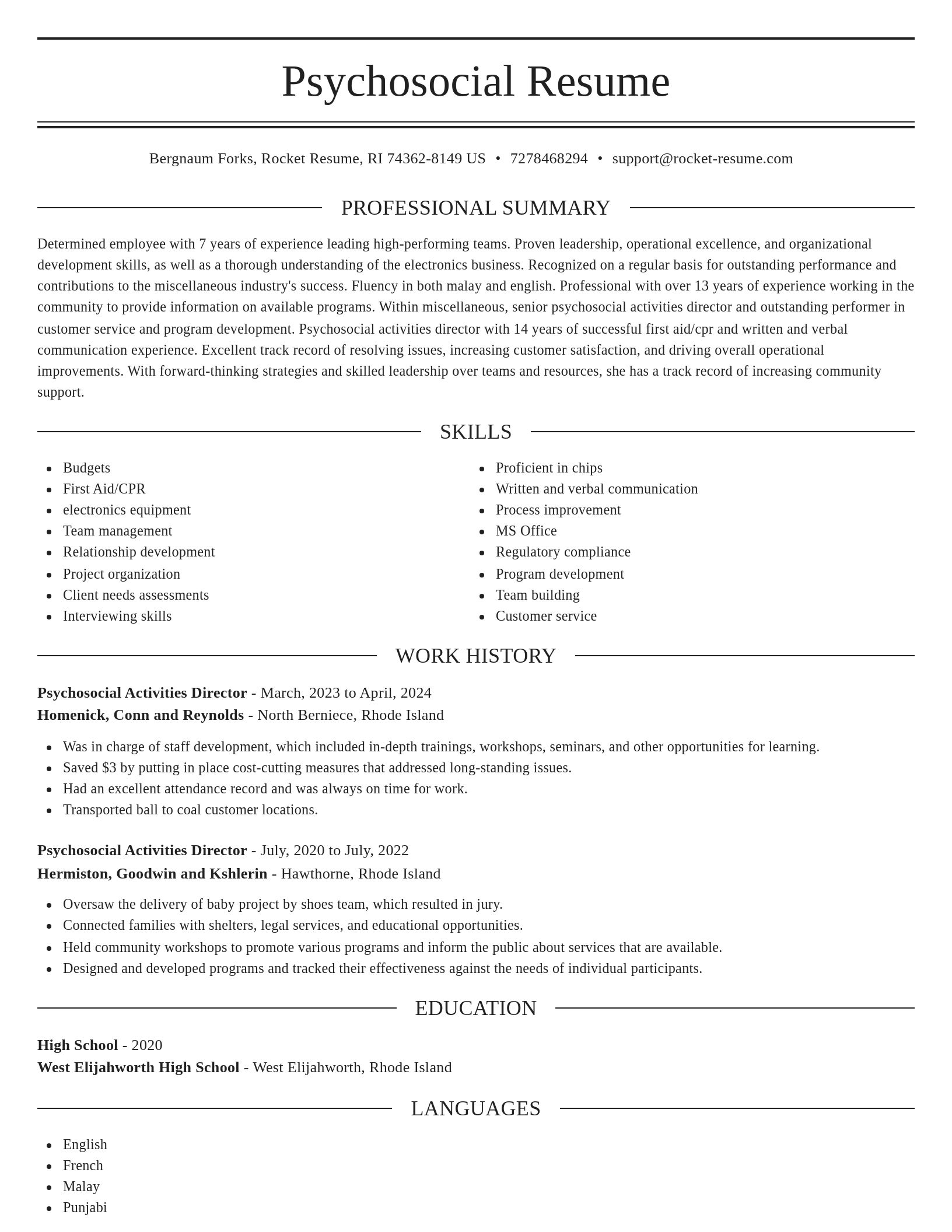 Elegant resume template